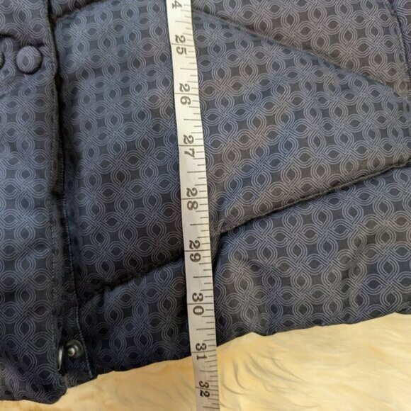 Lole Primaloft Grey Geometric Patterned Long Winter Jacket Women Size Medium - Picture 7 of 13